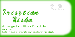 krisztian miska business card